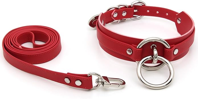 Lookook Fashion O-Ring Faux Leather Choker Necklaces Collar For Womens