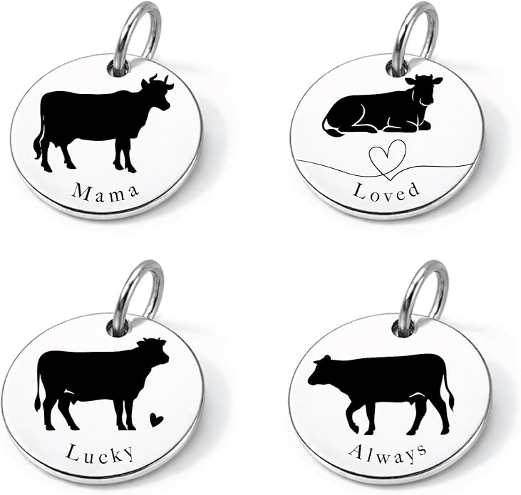SM Design Mama Animal Charm Set – Set of 4 Stainless Steel Charms – Motherhood & Family Keepsake Jewelry Charmss