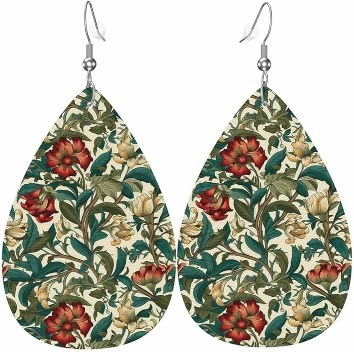 Teardrop Style Leather Earrings Outer Layer Silver Plating Hypoallergenic, Fashion Accessories Suitble Casual Outfits Parties Daily Wear for Sister Mom Wife Friends