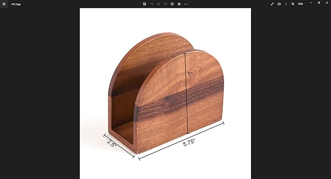 Acacia Wood Vertical Napkin Holder