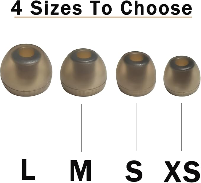 Silicone Replacement Ear Tips for Sony 1000XM5/1000XM4/LinkBuds S/WF-C500/WF-C700N/WF/WI/XBA Earbuds, 4 Pairs