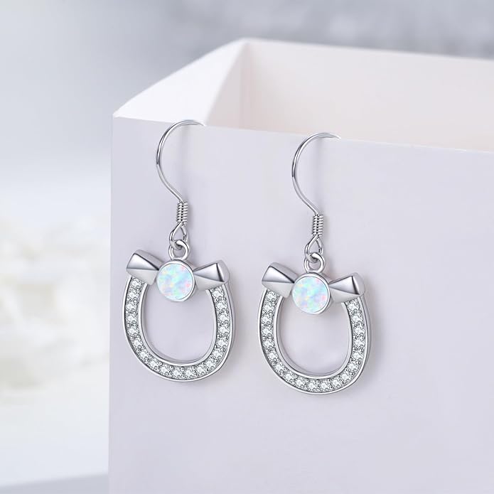 Western Earrings for Women 925 Sterling Silver Turquoise Western Country Dangle Drop Earrings Country Jewelry Gifts for Cowgirl Cowboy