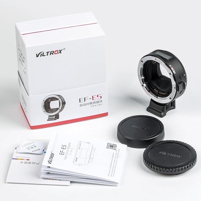 VILTROX EF-E5 Lens Mount Adapter EF/EF-S to E-Mount Auto Focus Lens Converter Ring Compatible with Canon EF/EF-S Lens to Sony E Mount A9 A9II A9III A7V A7IV A7III A7II A7 a6700 a6600 a6400