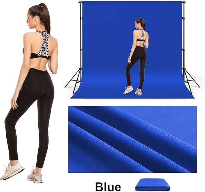 10x12ft Royal Blue Screen Backdrop for Photography, Large Seamless Polyester Fabric Royal Blue Photo Backdrop Curtain for Portrait Photoshoot Video Shooting