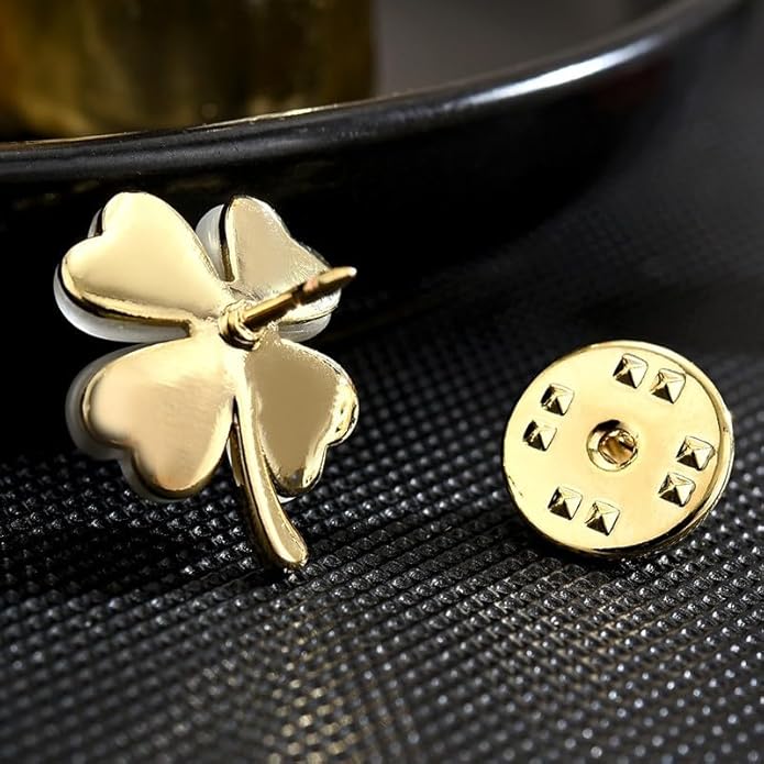 Pearl Flower Brooch for Women - Gold Plated Pearl Flower Pin Rhinestone Buttons Lapel Pin Jewelry - Valentine's Day Gift