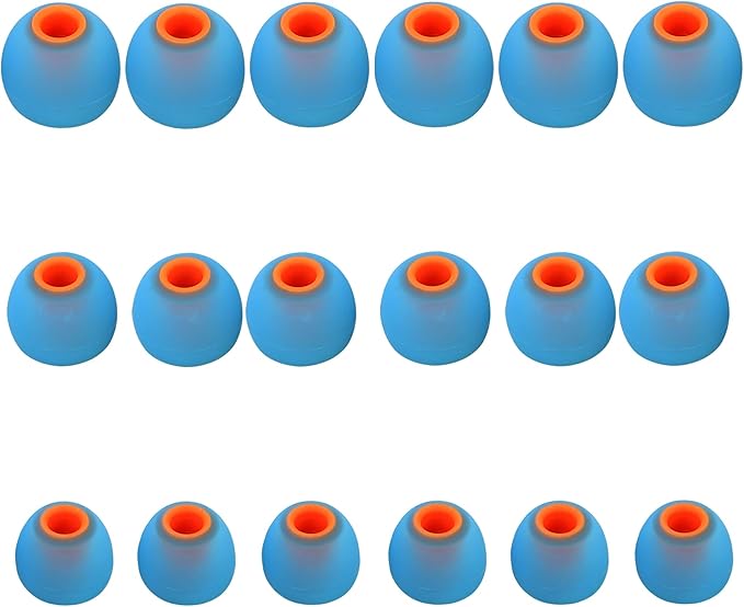 Silicone Earbud Replacement Tips for Most In-Ear Earbuds (Inner Hole 3.8-5.1mm) - 9 Pairs (S, M, L)