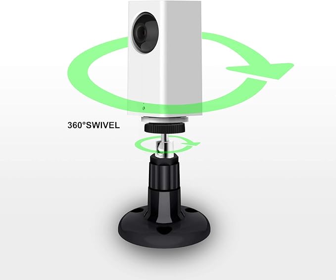 FastSnail Wall Mount Compatible with Wyze Cam Pan & Wyze Cam V3/Ring Camera, Adjustable Indoor Outdoor Mount for Wyze Cam Pan, Wyze Cam Outdoor, Wyze Cam V3/ArloPro/2/3/4/5//Ultra/Ultra 2 Pack Black