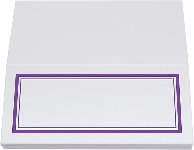 Double Line Border Place Cards, Purple (Choose Color), Set of 25, Pre-cut and Scored - Wedding, Party, Dinner, and Special Events - Made in the USA