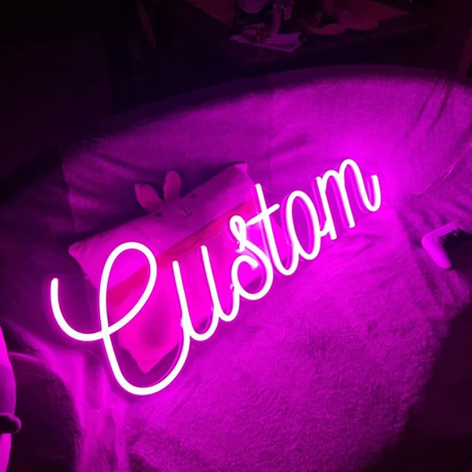 Custom Neon Sign for Wall Decor, Personalized Large Neon Light Sign Customizable for Bedroom Home Decor Wedding Birthday Gifts Party Bar Shop Name Logo Lights