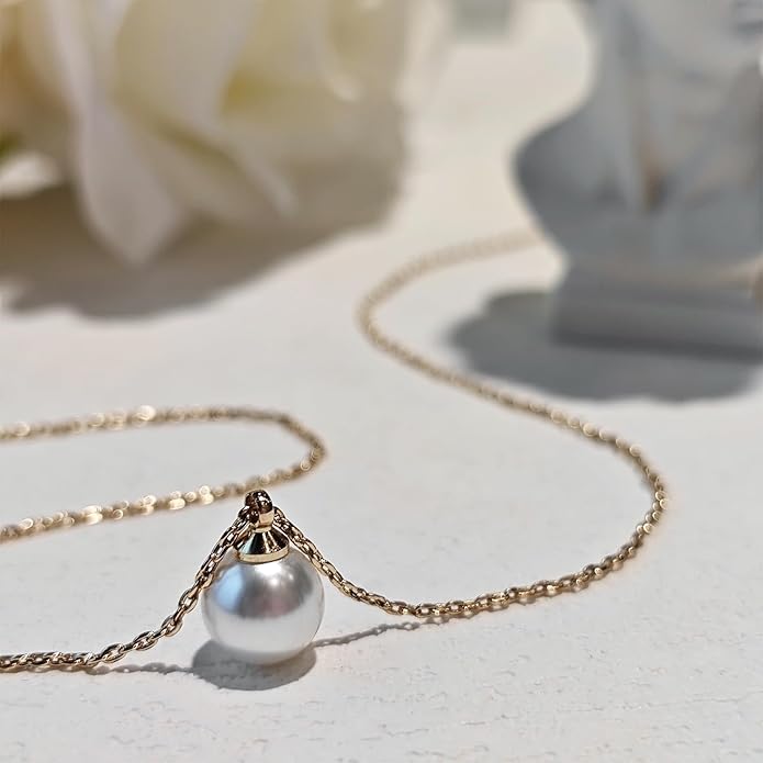 Gold Jewelry Set for Women - Dainty 14K Gold Plated Pearl Necklace and Earring Set with Drop Earrings, Bracelets, Choker Necklace - Wedding Jewelry Gift