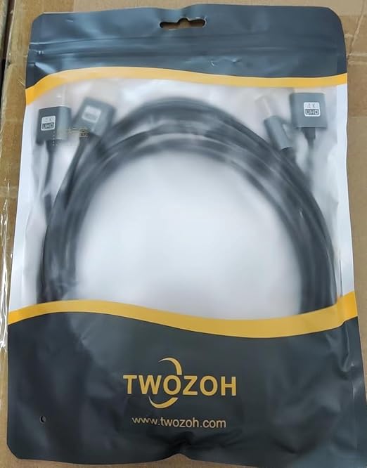 Twozoh Flexible & Slim HDMI Cable 6.6FT 2 Pack, Ultra Thin HDMI Cord Supports High Speed 4K@60Hz 18gbps 2160P/1080P