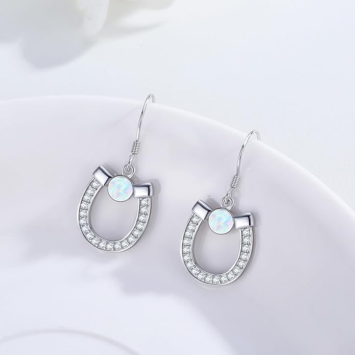 Western Earrings for Women 925 Sterling Silver Turquoise Western Country Dangle Drop Earrings Country Jewelry Gifts for Cowgirl Cowboy