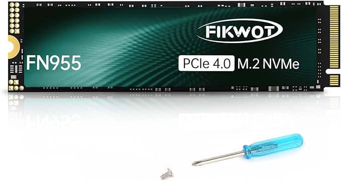 FN955 1TB NVMe SSD M.2 2280 PCIe Gen4x4, Up to 7300MB/s, 3D NAND TLC Flash Internal Solid State Drive, Configure SLC Cache, Storage and Memory Expansion for PS5 Laptop Desktop
