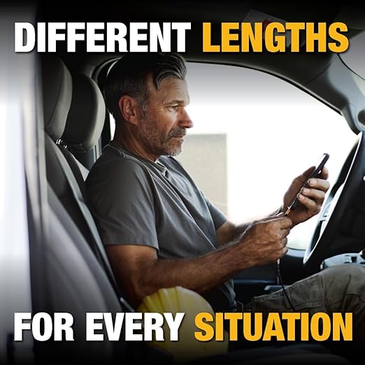 DEWALT Heavy Duty USB C Cable, Jobsite 60 Watt USB C Cable, High Speed Type-C to Type-C, Fast Charge PD USBC Fast Charging Cord for iPhone 16/15 Plus Pro Max, MacBook, iPad, Samsung Galaxy, 6 ft