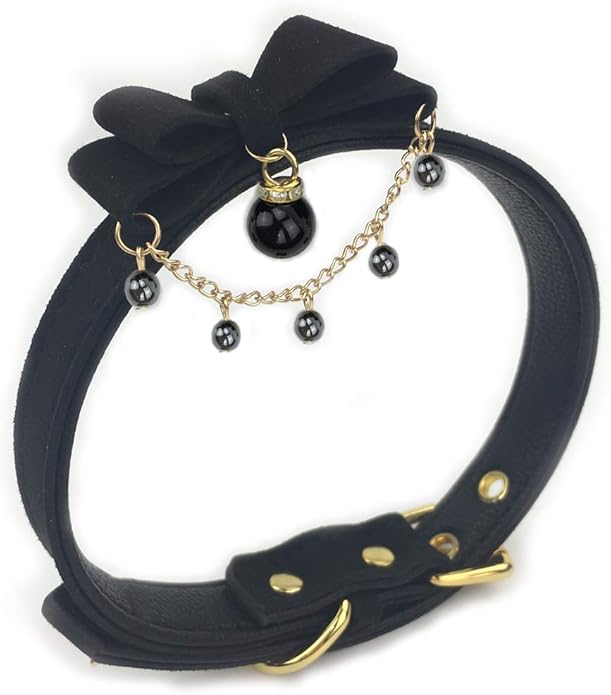 Bell Choker Collar Necklace Lolita Bow Collar Cat Kitty Velvet Necklace