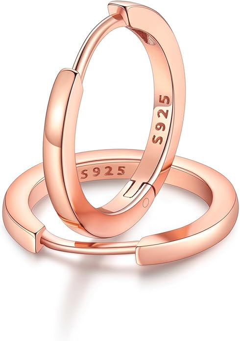 FaithHeart Sterling Silver Hoop Earrings for Women, Hypoallergenic Huggie Hoop Earrings Lightweight Small Cartilage Earrings Hoop Earring Dainty Everyday Earrings 6/8/10/12/14/15/16/18/20mm
