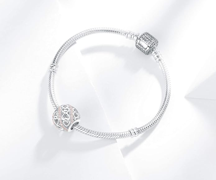 925 Sterling Silver Sunflower Charms Fit Pandora Charms Bracelet Forever In My Heart Fit Wife Mother's Day Christmas Birthday Gift