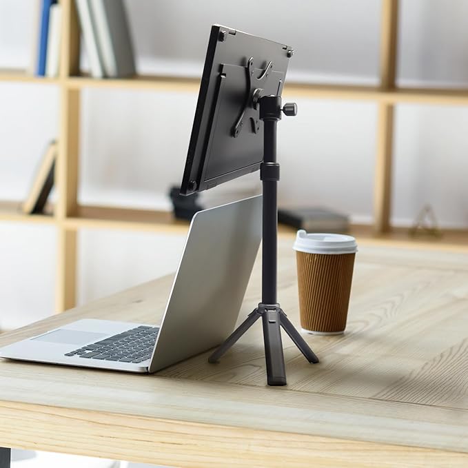 Kado Portable Monitor Stand Adapter Bracket Plate Tripod, Wall Mount Arm Mount 1/4" Screw Hole to 100x100mm 75x75mm Universal, Tripod Camera Stand for Desktop Monitor Portrait/Landscape Mode