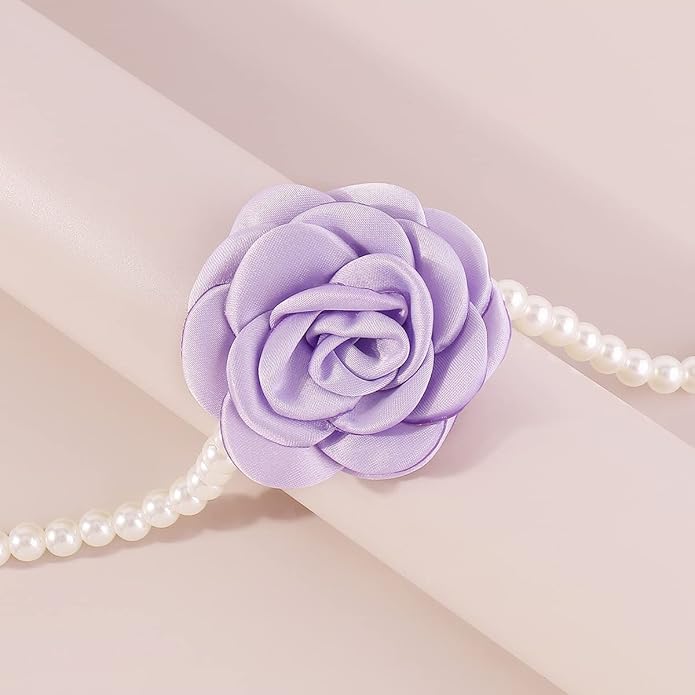 Flower Choker Necklaces for Women Vintage Baroque Floral Rose Collar Necklace Adjustable Bridal Party Prom Jewelry