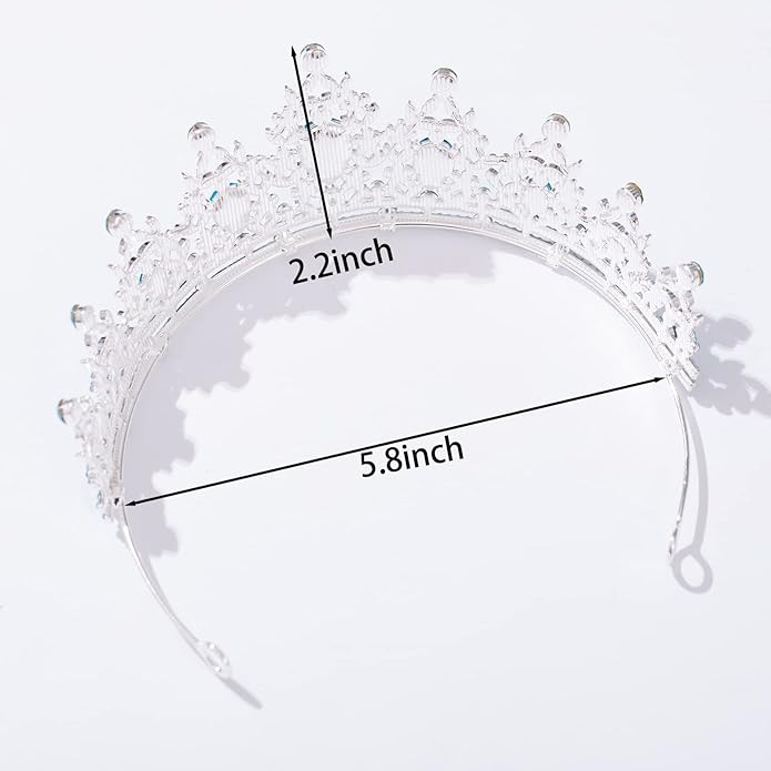 FORSEVEN Crystal Tiaras for Women, Wedding Tiaras and Crowns for Women Tiaras for Birthday Party Princess Crown Hair Accessories Bride Rhinestone Halloween Decorations Headband