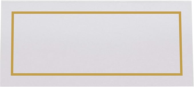 Single Line Border Printable Place Cards, Gold (Choose Color), Set of 150 (25 Sheets), Laser & Inkjet Printers - Wedding, Party, Dinner, and Special Events - Made in the USA