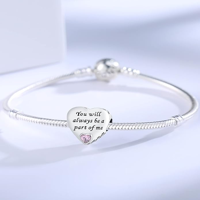925 Sterling Silver Charms Fit Pandora Charms Bracelet I Love You to Infinity and Beyond Fit Wife Mother's Day Christmas Birthday Gift