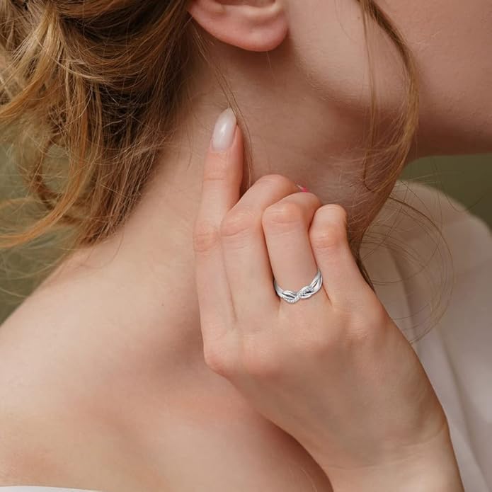 STARCHENIE Infinity Heart Ring for Women 925 Sterling Silver Size 5-10