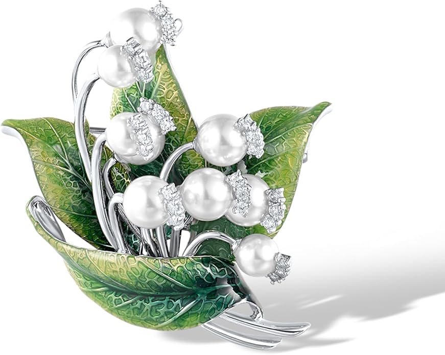 Santuzza 925 Sterling Silver Enamel Brooch Pin for Women
