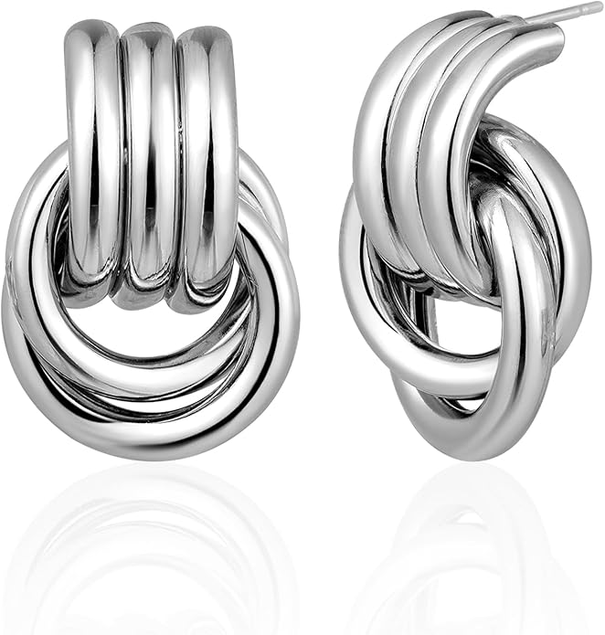 Geometric Earrings for Women, Chunky Dangle Earrings Trendy Vintage Statement Earrings Dupes Jewelry for Women