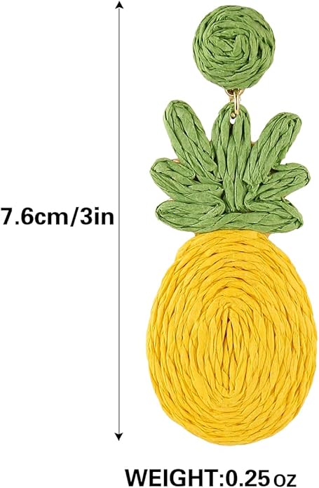 Handmade Raffia Hoop Earrings Statement Tropical Bohemian Straw Dangle Earrings Natural Rattan Vacation Style Round Earrings for Women Summer Beach Party Essential Jewelry