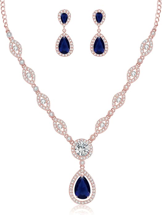 GULICX AAA Cubic Zirconia CZ Silver Plated Base Women's Party Jewelry Set Earrings Pendant Necklace