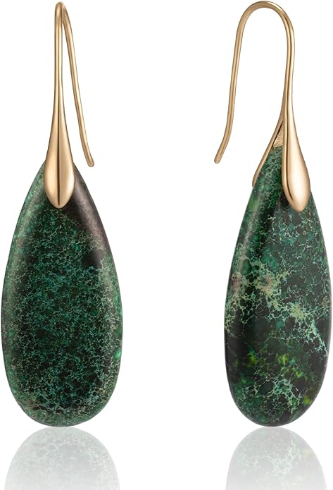 SELOVO Stone Fishhook Dangle Drop Earrings Statement Earrings for Women Stone