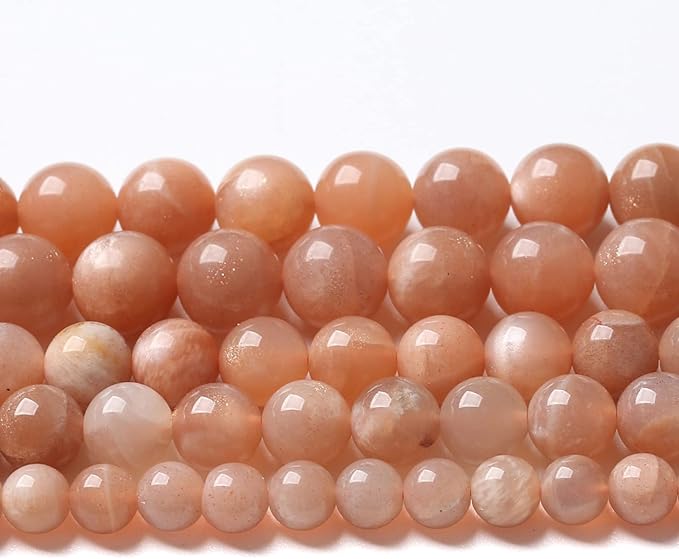 4MM 86PCS Natural Stone Sunstone Gemstone Loose Beads for Jewelry Making DIY Bracelet Crystal Beads