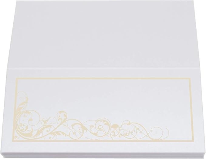 Scribble Vintage Swirl Place Cards, Ivory (Choose Color), Set of 60, Pre-cut and Scored - Wedding, Party, Dinner, and Special Events - Made in the USA