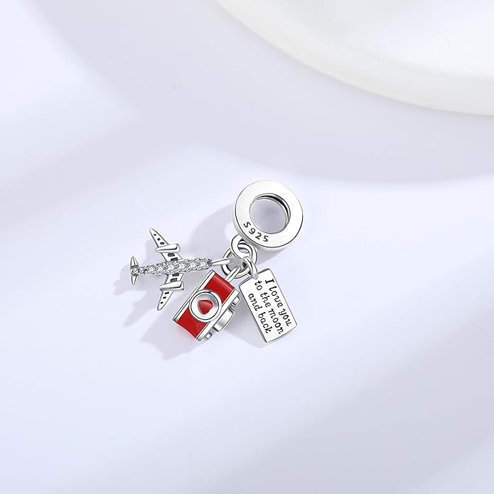 925 Sterling Silver Charms Fit Pandora Charms Bracelet I Love You to Infinity and Beyond Fit Wife Mother's Day Christmas Birthday Gift