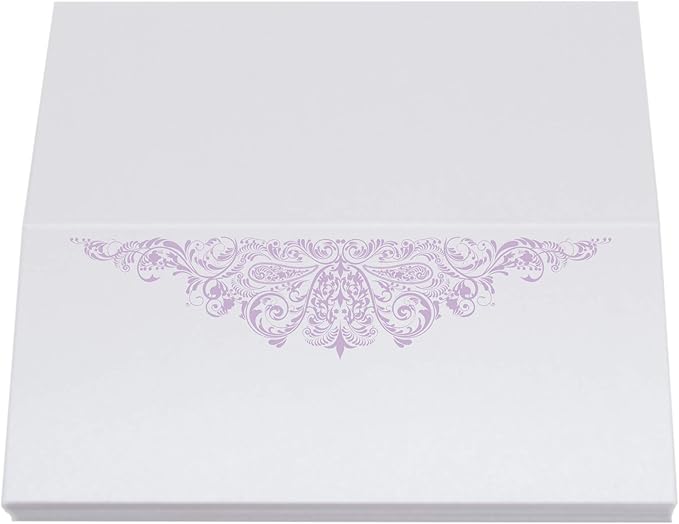 Paisley Place Cards, Lavender (Choose Color), Set of 25, Pre-cut and Scored - Wedding, Party, Dinner, and Special Events - Made in the USA