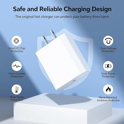 Compatible with iPhone 14 13 12 Charger, 20W Fast Charging Wall Charger,10 FT USB ightning Cable,Phone Charger Cord for Phone 14/13/12/12 Pro Max/11/Xs Max/XR/X,AirPods Pro and More(Pink/Yellow/Blue)