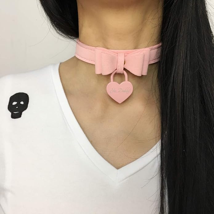 Bell Choker Collar Necklace Lolita Bow Collar Cat Kitty Velvet Necklace
