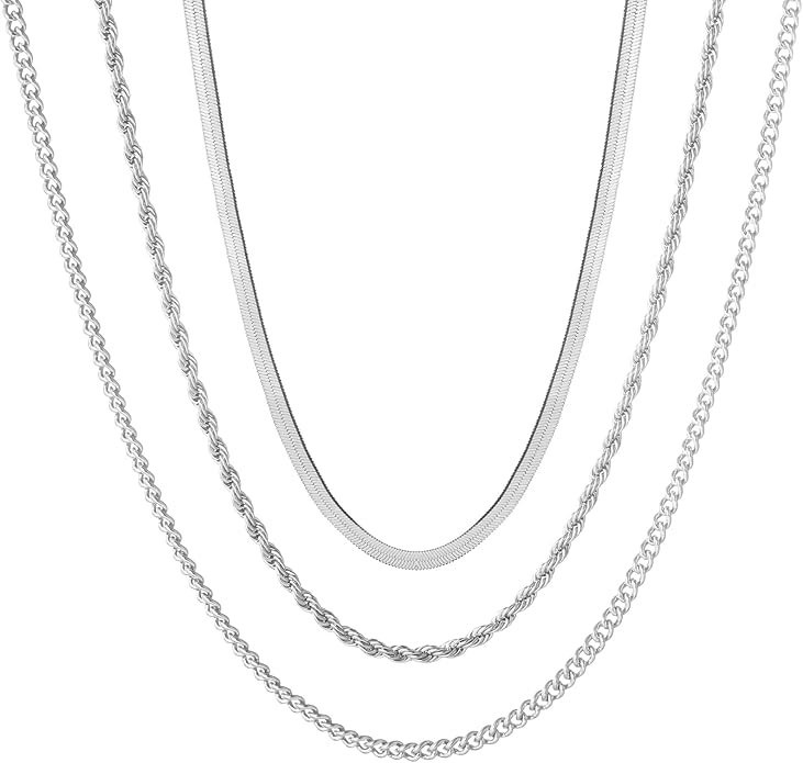 wgoud Gold Necklace for Women Waterproof,14K Real Gold Plated Herringbone Choker Necklace for Women Trendy, Dainty Gold Chain Necklaces Stack,Simple Layered Gold Necklaces for Women Jewelry Gifts