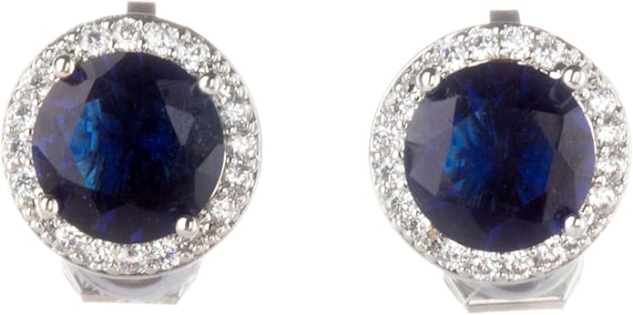 Aloha Earrings Round Halo Crystal Clip On Stud Earrings