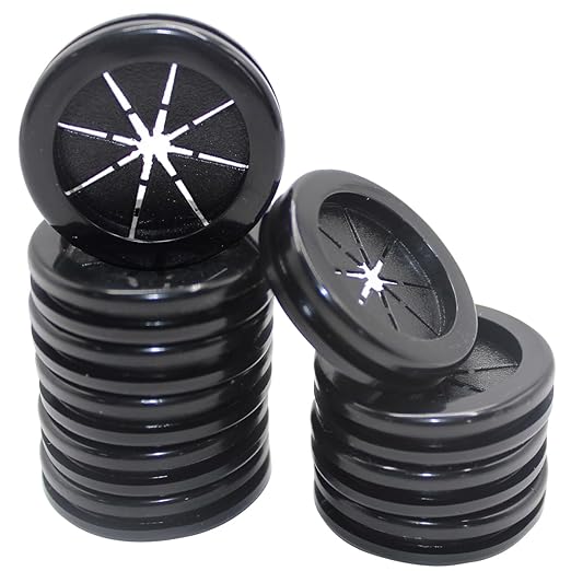 Rubber Grommets for Wiring, 1-1/4 Inch Drill Hole, 1 Inch ID, Firewall Grommets Automotive Cable Cords Hoses Protection, Double-Sided Rubber Plugs for Round Holes, 10 Pcs, 26x32 mm
