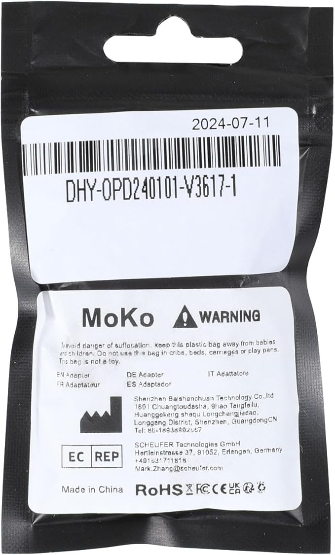 MoKo Lightning to USB C Adapter 4 Pack for iPhone 17 Air 16 16e 15 Pro Max Plus, iPad, Galaxy - NOT for Earphones/Microphone/Flash Drive/iPencil, USB-C to Lightning Adapter ONLY for Charging/Data Sync