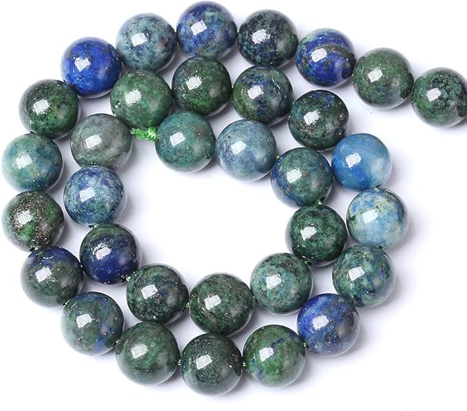 6MM 60PCS Natural Stone Lapis Chrysocolla Loose Beads for Jewelry Making DIY Bracelet