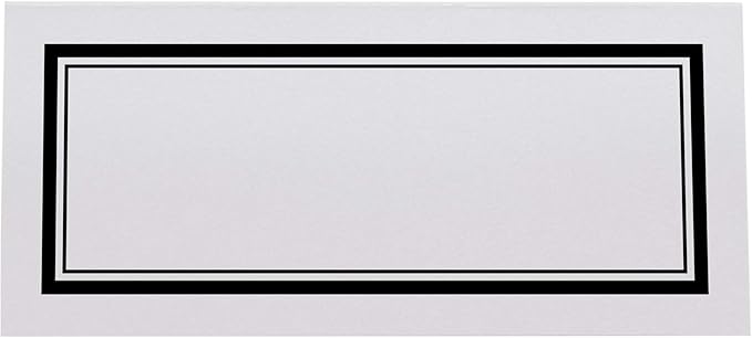 Double Line Border Place Cards, Black (Choose Color), Set of 60, Pre-cut and Scored - Wedding, Party, Dinner, and Special Events - Made in the USA
