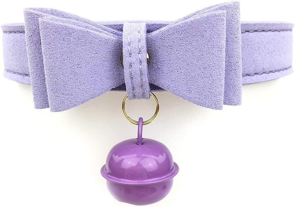 Bell Choker Collar Necklace Lolita Bow Collar Cat Kitty Velvet Necklace
