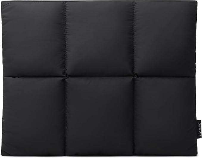 Comfyable Puffy Laptop Sleeve 15 Inch 16 Inch, Quilted Puffer Laptop Carrying Case, Pillow Pouch Compatible for MacBook Air 15 in M4 2025 & MacBook Pro 16 in M4 2024, Black