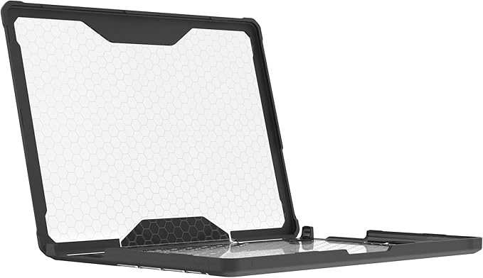 URBAN ARMOR GEAR UAG Designed for MacBook Pro 14 inch Case 2023-2024 M4 M3 Max/Pro (A2918 A2992 A2992 A3112 A3401 A3185) Rugged Touch ID Military Grade Plyo Laptop Cover, Translucent Clear Ice
