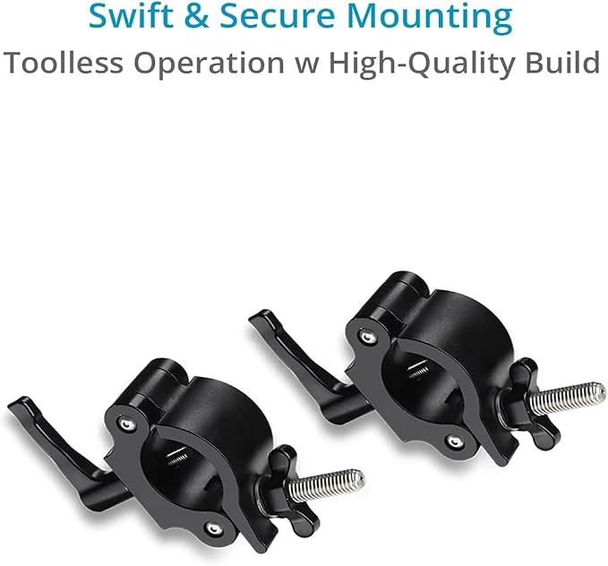 PROAIM Truss/Scaffold Connection Plates – Mitchell Mount. Rigging Adapters for Overhead Shots. for Wall Spreader Rod/Poles/Grids. 360° Swivel Clamps, Robust & Secure - 50kg Payload