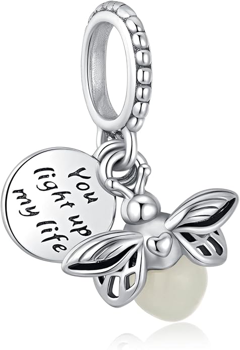 Birthday Fashion Love Heart Dangle Charm 925 Sterling Silver Charms fits Bracelets and Necklace Pendant Bead Charms Jewelry Present for Women Family Friends