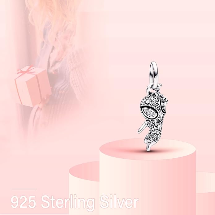 MITSOKU 925 Sterling Silver Charms for Bracelets Necklaces Animal prototype Pendant Safety Chain Dangle Pendants Beads Christmas Day Charms Jewelry Gift for Women